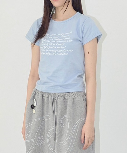 [FANCY CLUB] Tシャツ 半袖 ANGEL MARK CROP TEE (2color) セール】A'GEM/9 × .kom 『 FANCY CLUB/ファンシークラブ』 EACH