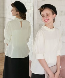 パフスリーブ」に該当するトップス（ホワイト/白色系）ファッション