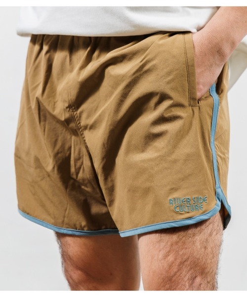 RIVER SIDE CULTURE（リバーサイドカルチャー）の「RIVER SIDE CULTURE/RSC ナイロンパイピングショーツ (M4)（その他パンツ・メンズ・ブラウン/チャコールグレー/ブルー・MEDIUM/LARGE/X-LARGE）」の2枚目の写真
