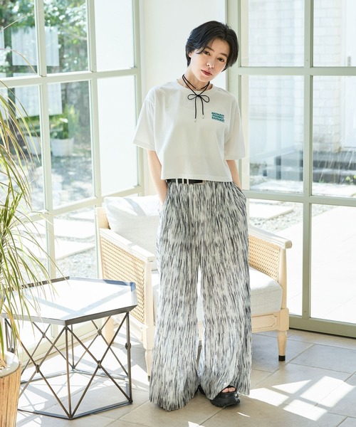 PAGEBOY（ページボーイ）の「サウナボーイ コラボ コンパクトT（Tシャツ/カットソー・レディース・オフホワイト/ブルー/ブラック・FREE）」の4枚目の写真