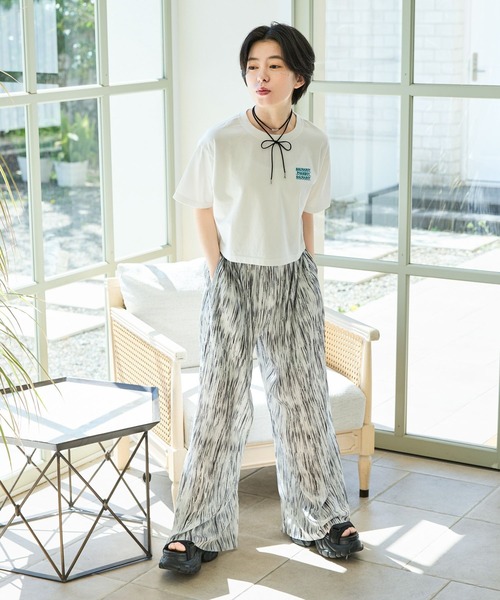 PAGEBOY（ページボーイ）の「サウナボーイ コラボ コンパクトT（Tシャツ/カットソー・レディース・オフホワイト/ブルー/ブラック・FREE）」の5枚目の写真