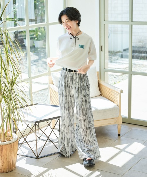 PAGEBOY（ページボーイ）の「サウナボーイ コラボ コンパクトT（Tシャツ/カットソー・レディース・オフホワイト/ブルー/ブラック・FREE）」の6枚目の写真