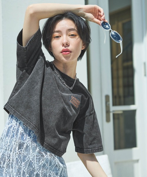 PAGEBOY（ページボーイ）の「サウナボーイ コラボ コンパクトT（Tシャツ/カットソー・レディース・オフホワイト/ブルー/ブラック・FREE）」の12枚目の写真