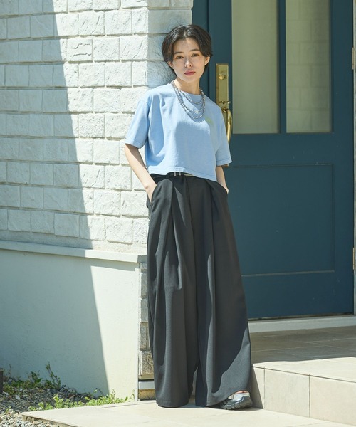 PAGEBOY（ページボーイ）の「サウナボーイ コラボ コンパクトT（Tシャツ/カットソー・レディース・オフホワイト/ブルー/ブラック・FREE）」の15枚目の写真