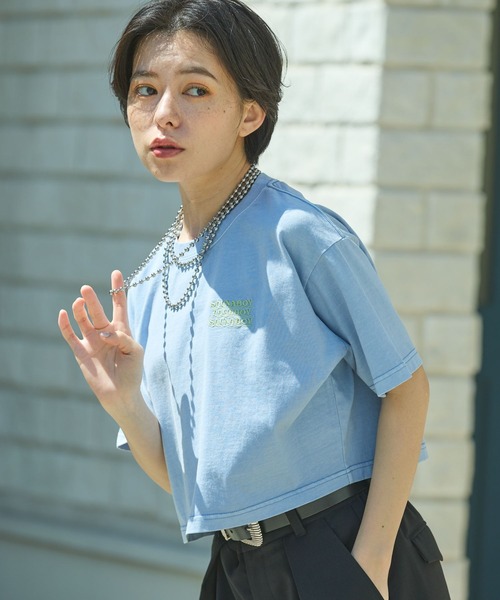 PAGEBOY（ページボーイ）の「サウナボーイ コラボ コンパクトT（Tシャツ/カットソー・レディース・オフホワイト/ブルー/ブラック・FREE）」の18枚目の写真