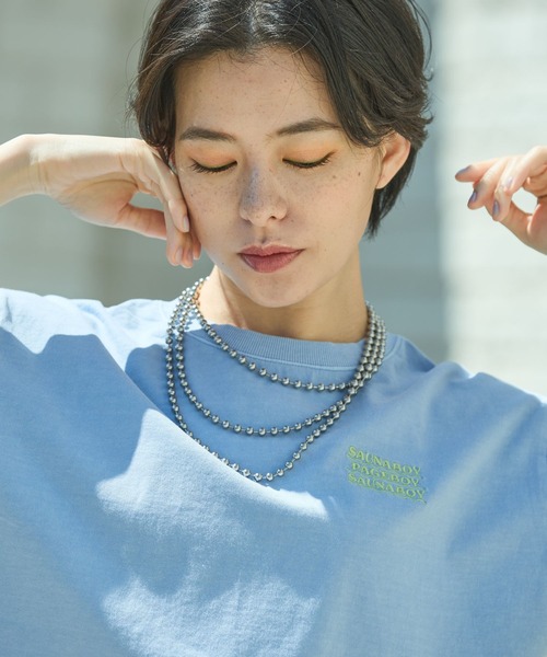 PAGEBOY（ページボーイ）の「サウナボーイ コラボ コンパクトT（Tシャツ/カットソー・レディース・オフホワイト/ブルー/ブラック・FREE）」の21枚目の写真