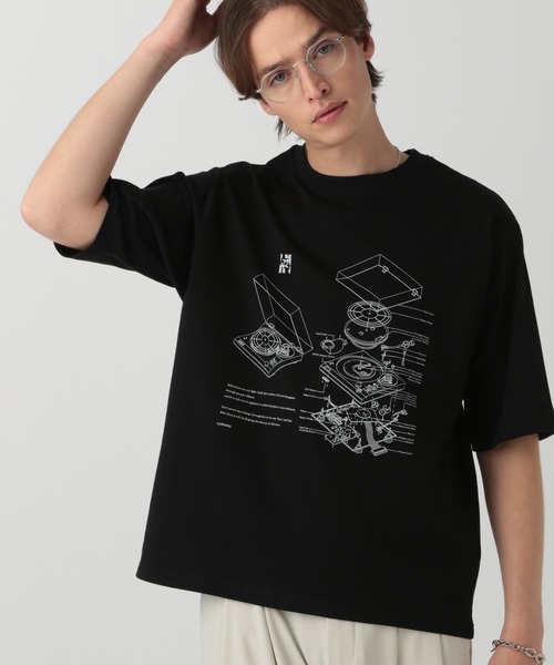 LURAKU】Record graphic T-shirt / レコードグラフィックTシャツ