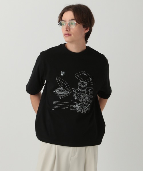 LURAKU（ルラク）の「【LURAKU】Record graphic T-shirt / レコードグラフィックTシャツ（Tシャツ/カットソー・メンズ・ホワイト/ブラック・MEDIUM/LARGE）」の17枚目の写真