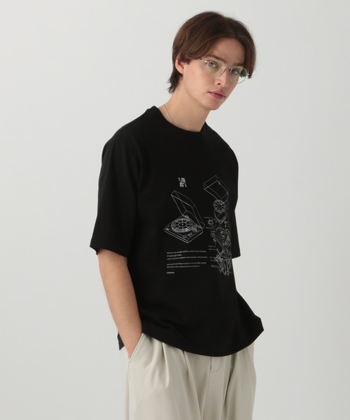 LURAKU（ルラク）の「【LURAKU】Record graphic T-shirt / レコードグラフィックTシャツ（Tシャツ/カットソー・メンズ・ホワイト/ブラック・MEDIUM/LARGE）」の16枚目の写真