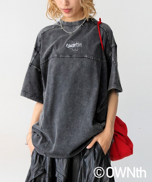 antiqua（アンティカ）の「リブ切替デザインTシャツ（Tシャツ/カットソー・レディース・ブラック/ホワイト・ONESIZE）」の13枚目の写真