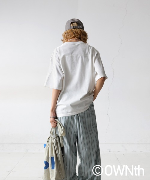 antiqua（アンティカ）の「リブ切替デザインTシャツ（Tシャツ/カットソー・レディース・ブラック/ホワイト・ONESIZE）」の7枚目の写真