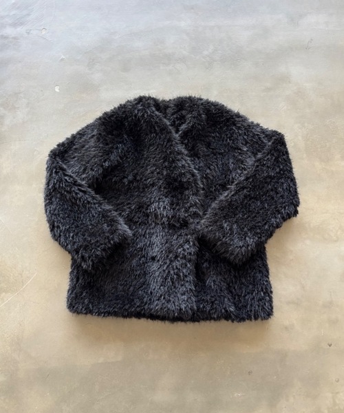 SHAGGIE（シャギー）の「【ViVi掲載】プードルボアダブルテーラードジャケット（テーラードジャケット・レディース・ブラック/ピンク/ベージュ・FREE）」の10枚目の写真