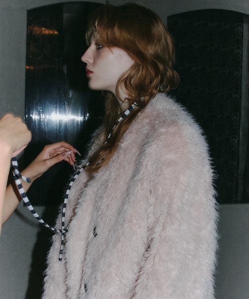 セール】【ViVi掲載】プードルボアダブルテーラードジャケット