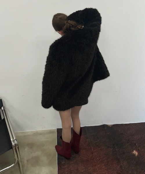 セール】【ViVi掲載】プードルボアダブルテーラードジャケット