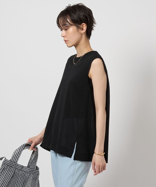 green label relaxing(グリーンレーベルリラクシング)の「ドライ シアー ウラケ ノースリーブ プルオーバー(Tシャツ/カットソー・レディース・ブラック/ホワイト/ベージュ・FREE)」の11枚目の写真