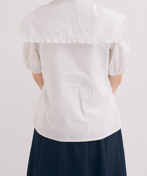 Areeam（アリーム）の「フリルセ－ラーカラーブラウス（シャツ/ブラウス・レディース・ライトブルー/オフホワイト・FREE）」の22枚目の写真