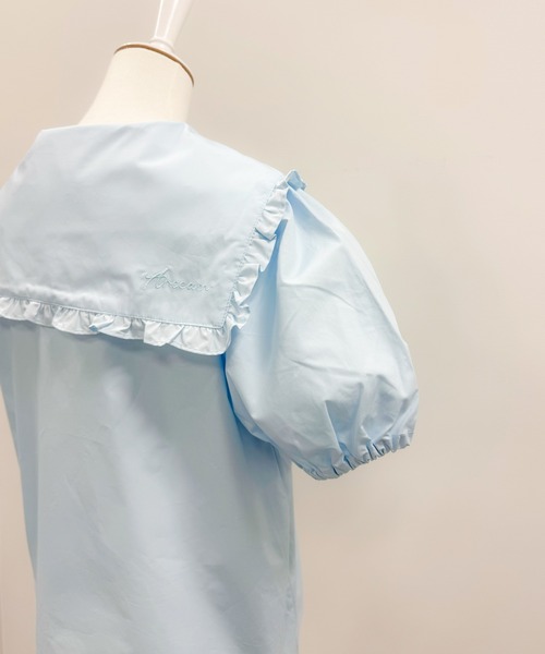 Areeam（アリーム）の「フリルセ－ラーカラーブラウス（シャツ/ブラウス・レディース・ライトブルー/オフホワイト・FREE）」の17枚目の写真