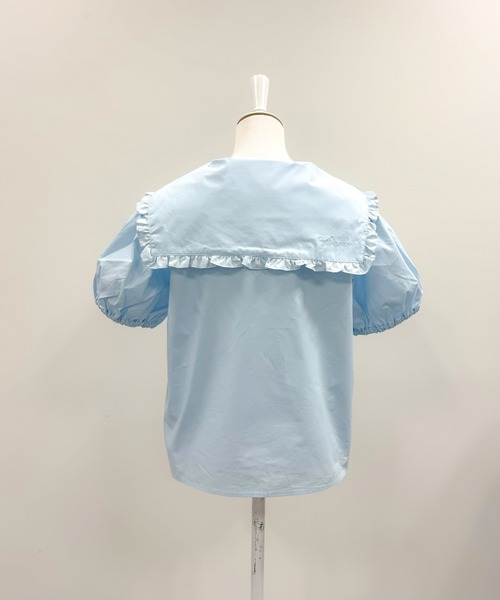 Areeam（アリーム）の「フリルセ－ラーカラーブラウス（シャツ/ブラウス・レディース・ライトブルー/オフホワイト・FREE）」の18枚目の写真