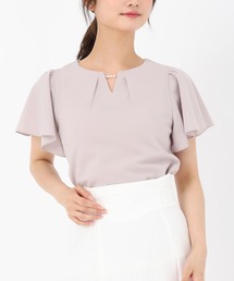 2025新作 パールフレア袖カットブラウス