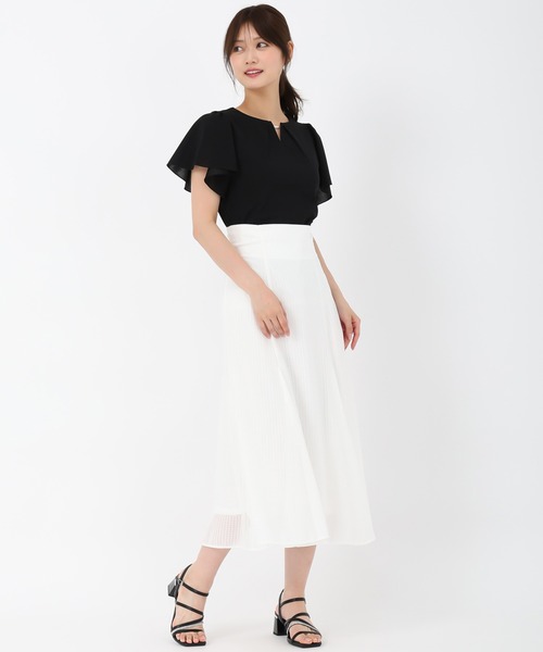 MISCH MASCH（ミッシュマッシュ）の「パールフレア袖カットブラウス（シャツ/ブラウス・レディース・ピンク/ホワイト/ブラック/グレー・ﾌﾘ-）」の21枚目の写真