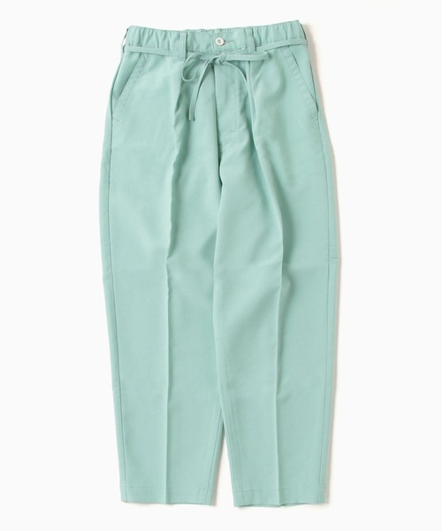 Lee(リー)の「Lee/リー BELTED EASY PANTS イージーパンツ ベルトリボン センタープレス テーパード スラックス(スラックス・メンズ・グレー/ライトグリーン/ブラック・M/L)」の3枚目の写真