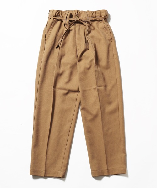Lee(リー)の「Lee/リー BELTED EASY PANTS イージーパンツ ベルトリボン センタープレス テーパード スラックス(スラックス・メンズ・グレー/ライトグリーン/ブラック・M/L)」の14枚目の写真