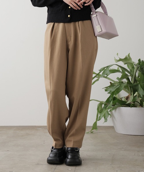 Lee(リー)の「Lee/リー BELTED EASY PANTS イージーパンツ ベルトリボン センタープレス テーパード スラックス(スラックス・メンズ・グレー/ライトグリーン/ブラック・M/L)」の19枚目の写真