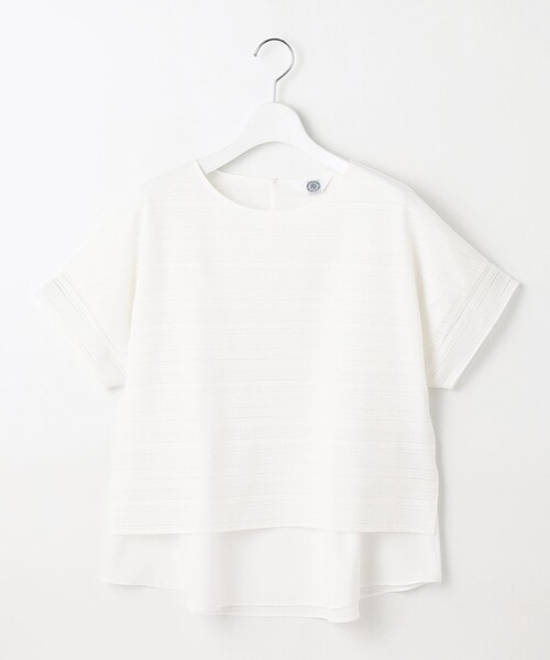 J.PRESS Ladies(J.プレス レディス)の「【WEB限定カラーあり・洗える】レースドッキング カットソー(Tシャツ/カットソー・レディース・ブラック系/ピンク系/アイボリー系/グレー系・SMALL)」の11枚目の写真