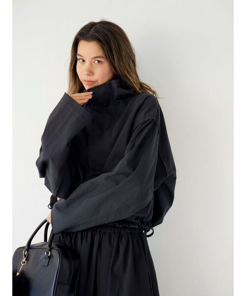 Ungrid（アングリッド）の「フードデザインルーズトップス（パーカー・レディース・ブルー/オフホワイト/ブラック・FREE）」の9枚目の写真