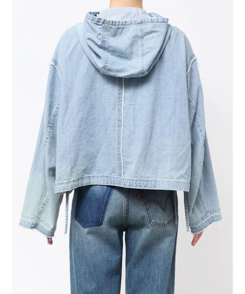 Ungrid（アングリッド）の「フードデザインルーズトップス（パーカー・レディース・ブルー/オフホワイト/ブラック・FREE）」の21枚目の写真