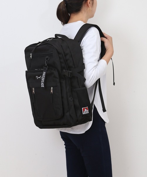 BEN DAVIS(ベンデイビス)の「BEN DAVIS ベンデイビス LARGE DAYPACK(バックパック/リュック・レディース・ライトベージュ/ブラック×パープル/ブラック×ホワイト/ブラック×レッド・FREE)」の5枚目の写真