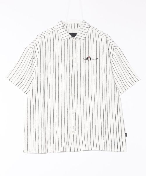 【VANS】ドッグストライプ 半袖シャツ RIROO DOG ストライプシャツ（シャツ/ブラウス）｜VANS（バンズ