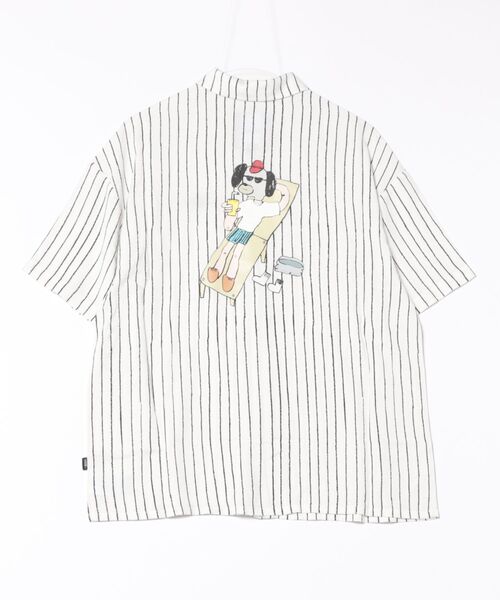 【VANS】ドッグストライプ 半袖シャツ RIROO DOG ストライプシャツ（シャツ/ブラウス）｜VANS（バンズ