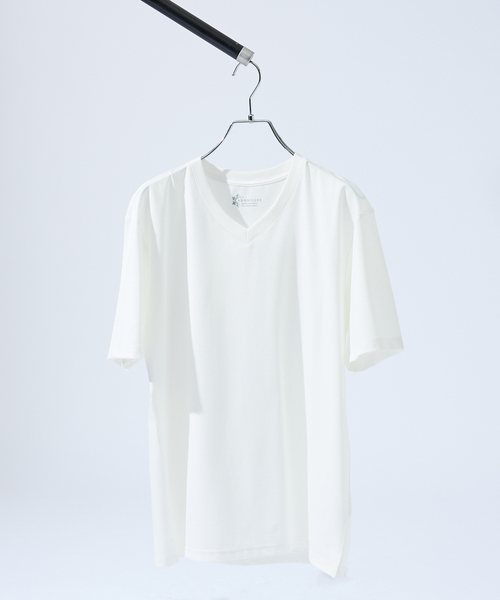 ABAHOUSE(アバハウス)の「【接触冷感/WEB限定】フリーザー VネックTシャツ /アイスピケ ストレッチ(Tシャツ/カットソー・メンズ・チャコールグレー/ブラック/ホワイト/ライトグレー・44/46/48/50)」の6枚目の写真