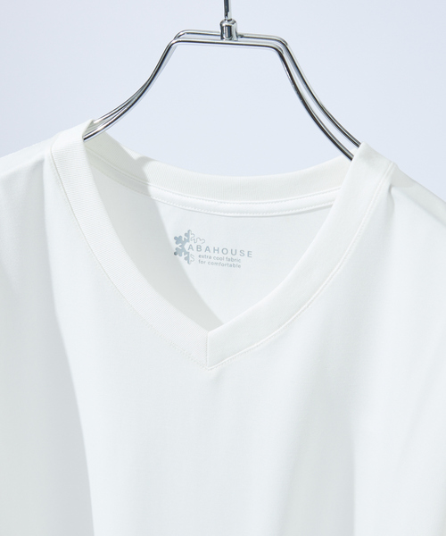 ABAHOUSE(アバハウス)の「【接触冷感/WEB限定】フリーザー VネックTシャツ /アイスピケ ストレッチ(Tシャツ/カットソー・メンズ・チャコールグレー/ブラック/ホワイト/ライトグレー・44/46/48/50)」の8枚目の写真