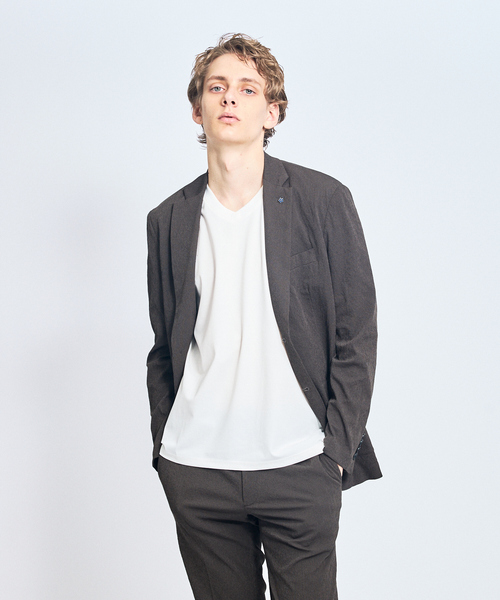 ABAHOUSE(アバハウス)の「【接触冷感/WEB限定】フリーザー VネックTシャツ /アイスピケ ストレッチ(Tシャツ/カットソー・メンズ・チャコールグレー/ブラック/ホワイト/ライトグレー・44/46/48/50)」の13枚目の写真
