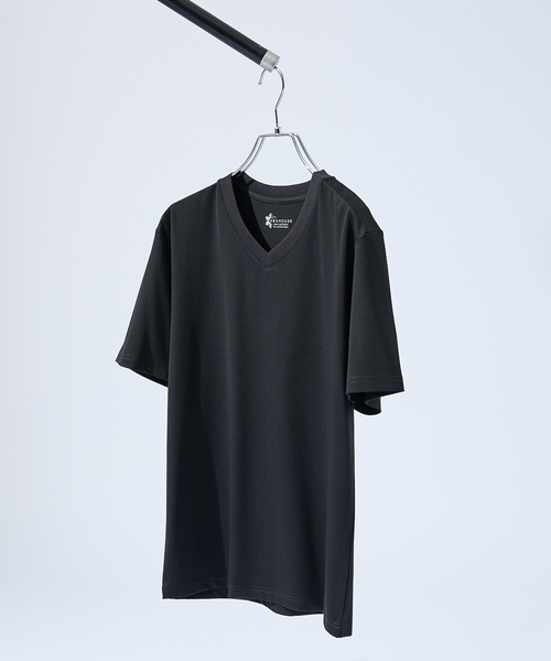 ABAHOUSE(アバハウス)の「【接触冷感/WEB限定】フリーザー VネックTシャツ /アイスピケ ストレッチ(Tシャツ/カットソー・メンズ・チャコールグレー/ブラック/ホワイト/ライトグレー・44/46/48/50)」の15枚目の写真