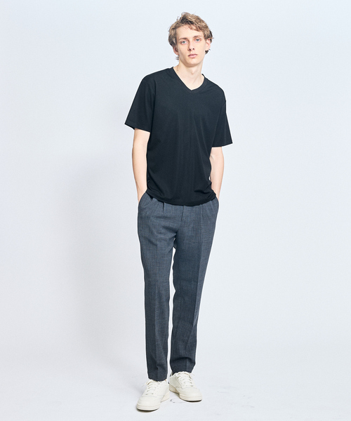 ABAHOUSE(アバハウス)の「【接触冷感/WEB限定】フリーザー VネックTシャツ /アイスピケ ストレッチ(Tシャツ/カットソー・メンズ・チャコールグレー/ブラック/ホワイト/ライトグレー・44/46/48/50)」の17枚目の写真