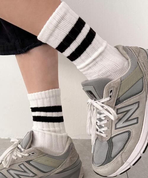 WEGO（ウィゴー）の「WEGO/ローゲージラインソックス（ソックス/靴下・メンズ・ブラウン/レッド/ブラック/ホワイト/グリーン・25-27CM）」の18枚目の写真