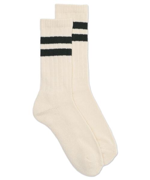 WEGO（ウィゴー）の「WEGO/ローゲージラインソックス（ソックス/靴下・メンズ・ブラウン/レッド/ブラック/ホワイト/グリーン・25-27CM）」の8枚目の写真