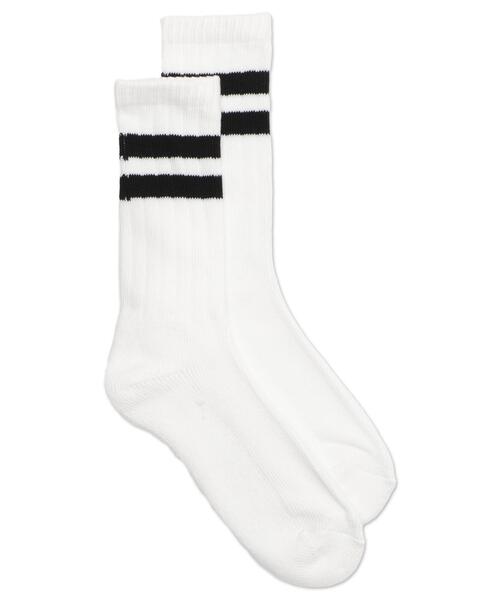 WEGO（ウィゴー）の「WEGO/ローゲージラインソックス（ソックス/靴下・メンズ・ブラウン/レッド/ブラック/ホワイト/グリーン・25-27CM）」の10枚目の写真