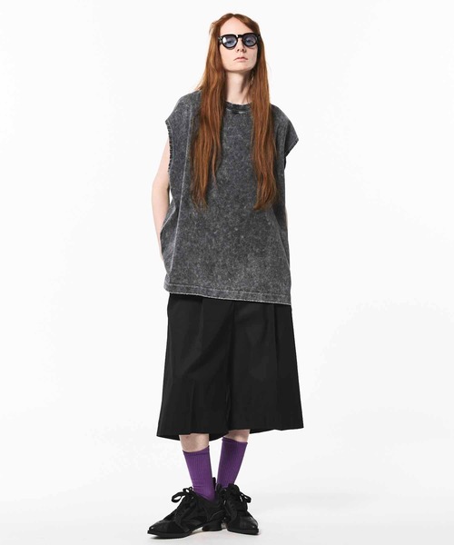 MAISON SPECIAL（メゾンスペシャル）の「《UNISEX》Chemical Over-Dye Prime-Over Sleeveless T-Shirt/ケミカルオーバーダイプライムオーバースリーブレスティーシャツ【MAISON SPECIAL/メゾンスペシャル】（タンクトップ・メンズ・ブラック/ホワイト・2/1/0）」の9枚目の写真