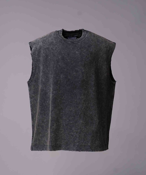 MAISON SPECIAL（メゾンスペシャル）の「《UNISEX》Chemical Over-Dye Prime-Over Sleeveless T-Shirt/ケミカルオーバーダイプライムオーバースリーブレスティーシャツ【MAISON SPECIAL/メゾンスペシャル】（タンクトップ・メンズ・ブラック/ホワイト・2/1/0）」の17枚目の写真