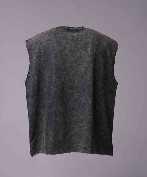 MAISON SPECIAL（メゾンスペシャル）の「《UNISEX》Chemical Over-Dye Prime-Over Sleeveless T-Shirt/ケミカルオーバーダイプライムオーバースリーブレスティーシャツ【MAISON SPECIAL/メゾンスペシャル】（タンクトップ・メンズ・ブラック/ホワイト・2/1/0）」の15枚目の写真