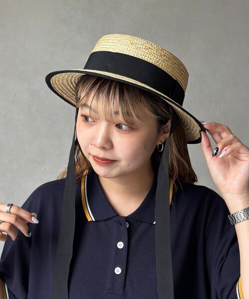 CPCM(シーピーシーエム)の「タレ付きブレードカンカン帽(ハット・レディース・ベージュ/ブラウン・FREE)」の7枚目の写真