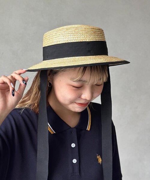 CPCM(シーピーシーエム)の「タレ付きブレードカンカン帽(ハット・レディース・ベージュ/ブラウン・FREE)」の6枚目の写真