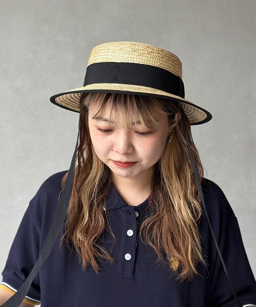 CPCM(シーピーシーエム)の「タレ付きブレードカンカン帽(ハット・レディース・ベージュ/ブラウン・FREE)」の3枚目の写真