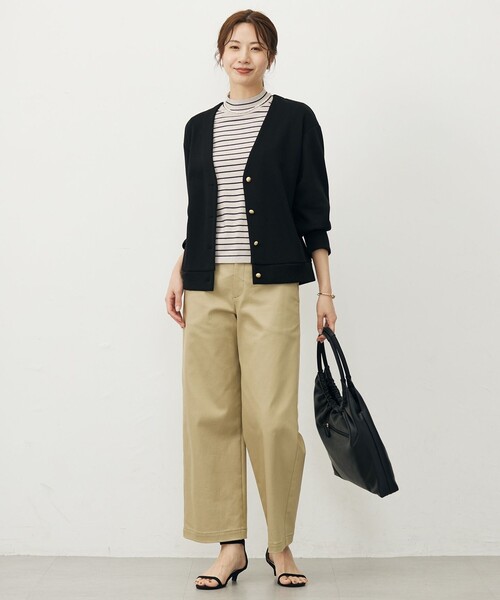 J.PRESS(ジェイプレス)の「【WEB限定カラーあり】ハイパワーデニムツイル ワイドパンツ(その他パンツ・レディース・ネイビー系/ブラック系/ベージュ系・13/11/9/7)」の19枚目の写真