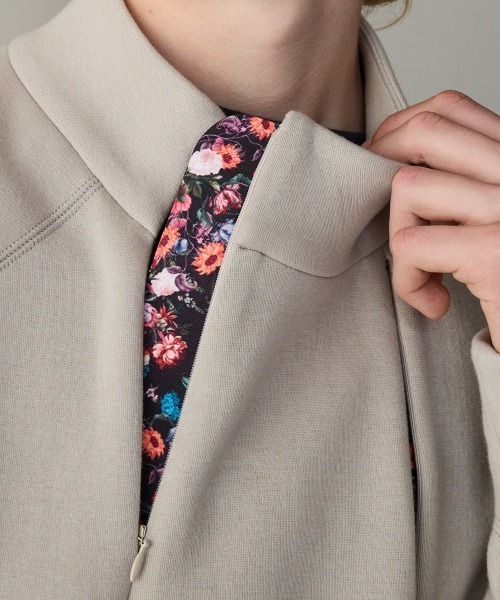 rehacer : Floral Zip Mockneck CS / フローラル ジップ モックネック カットソー メンズ レディース rehacer : Floral Zip Mockneck CS / フローラル ジップ モック