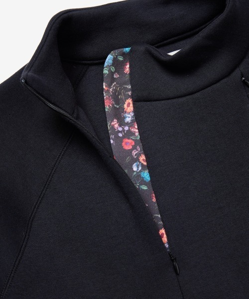 rehacer : Floral Zip Mockneck CS / フローラル ジップ モック
